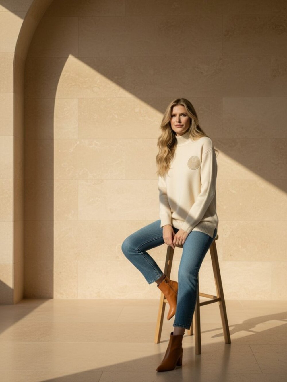 MONAT NWT Blush Pink Mockneck Sweater - Oversized Soft Knit - Small